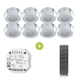 Bundel | LED Veranda inbouwspot | Ø31mm | 1.5 W | Dimbaar - Wit | 8 Stuks