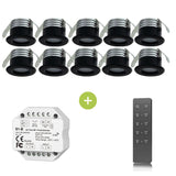 Bundel | LED Veranda inbouwspot | Ø31mm | 1.5 W | Dimbaar - Zwart | 10 Stuks