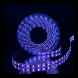 Complete RGB LED strip alle kleuren - dimbaar - vooraanzicht - 12 volt - paars - purple.