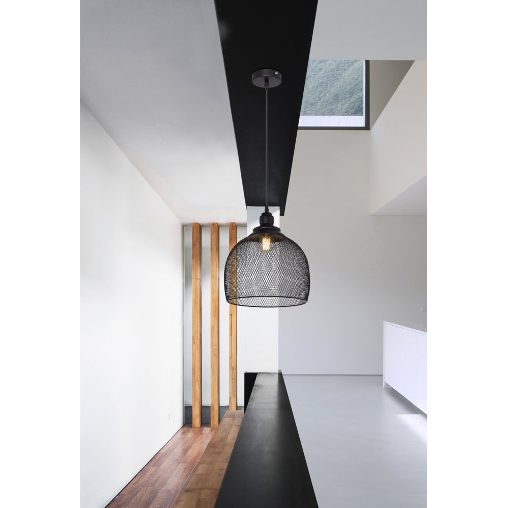 Moderne hanglamp - E27 fitting - Zwart - Mesh | Capitol