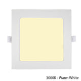 LED inbouw downlight vierkant | 12W | 155x155mm | CCT - 3 lichtkleuren