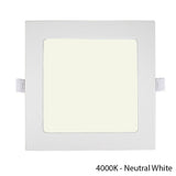 LED inbouw downlight vierkant CCT 3 kleuren - 4000K neutral white