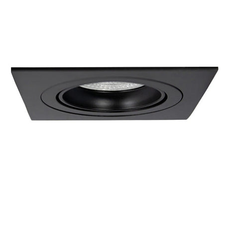 LED ondiepe Inbouwspot 6W | Dimbaar | 80mm | Zwart | vierkant