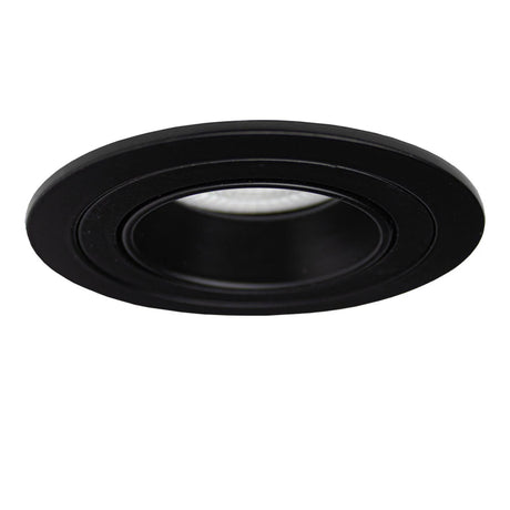 LED ondiepe Inbouwspot 6 Watt | Dimbaar | 80mm | kantelbaar | zwart | rond