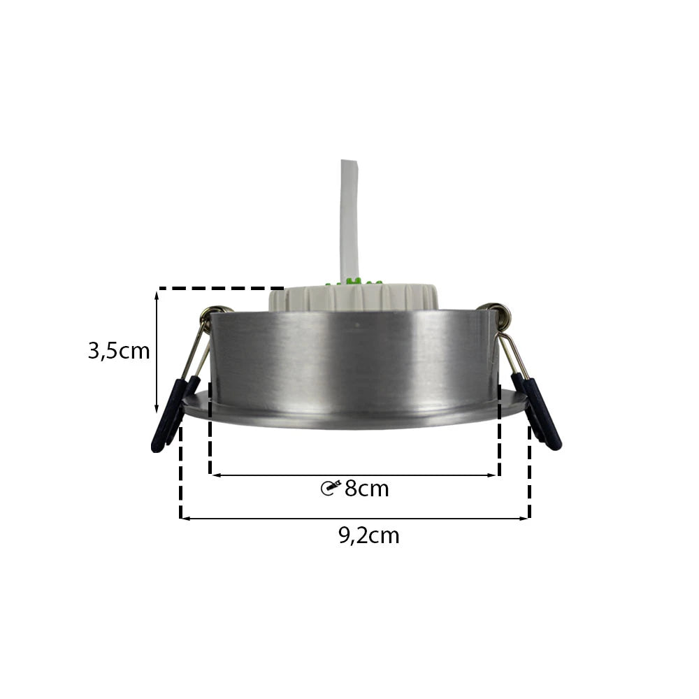 LED ondiepe Inbouwspot 6 Watt | Dimbaar | 80mm | kantelbaar | zilver | rond