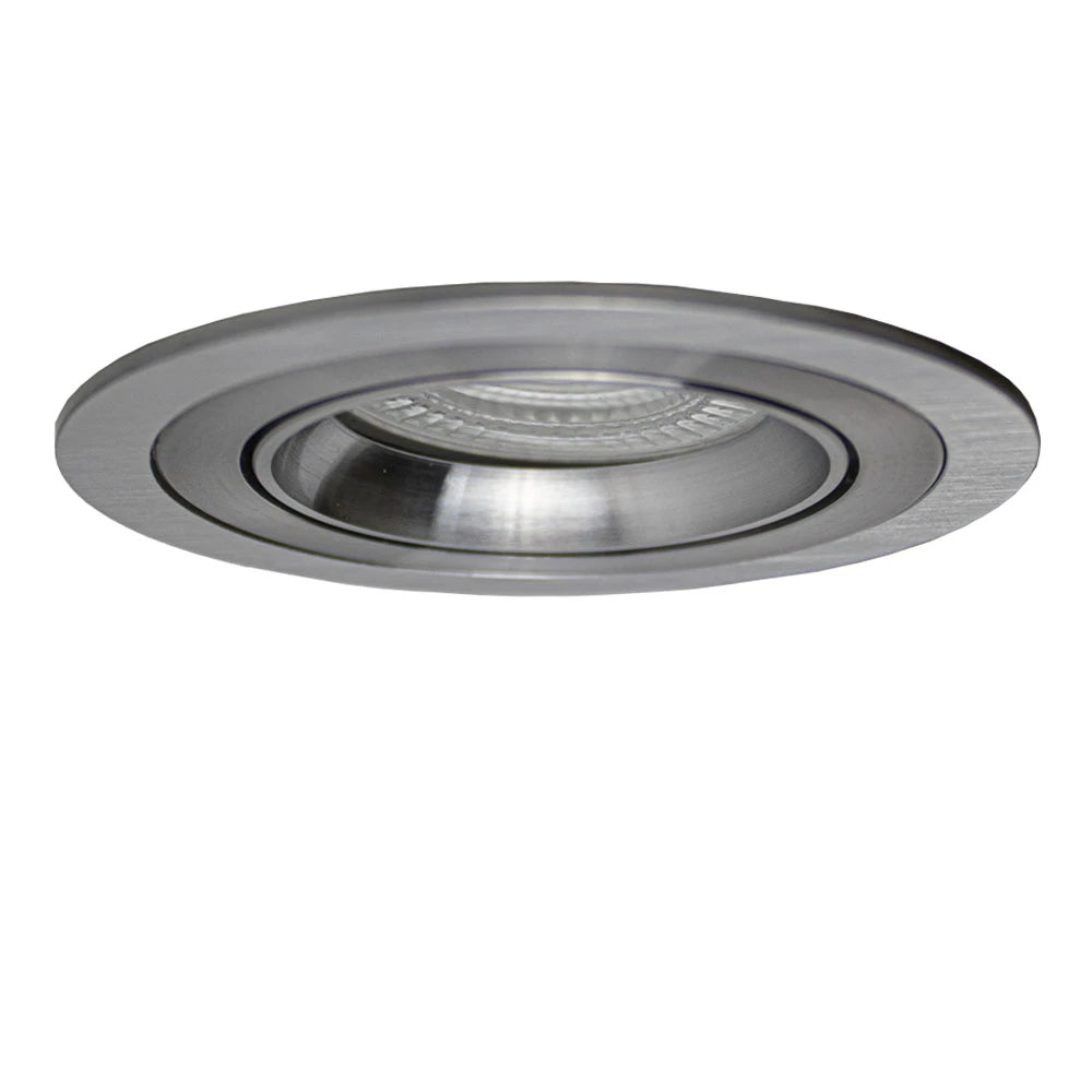 LED ondiepe Inbouwspot 6 Watt | Dimbaar | 80mm | kantelbaar | zilver | rond