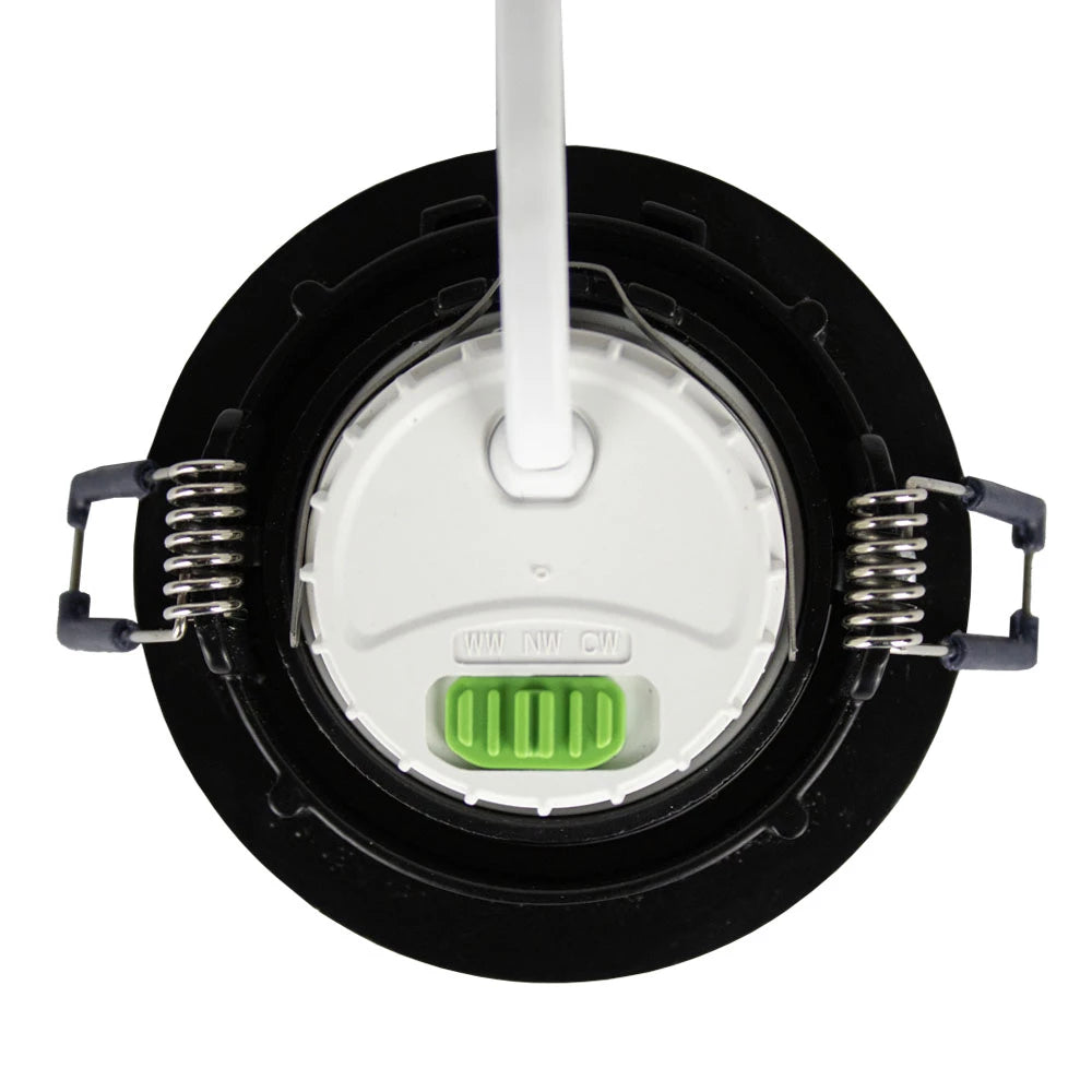 LED ondiepe Inbouwspot 6 Watt | Dimbaar | 68mm | kantelbaar | zwart | CCT