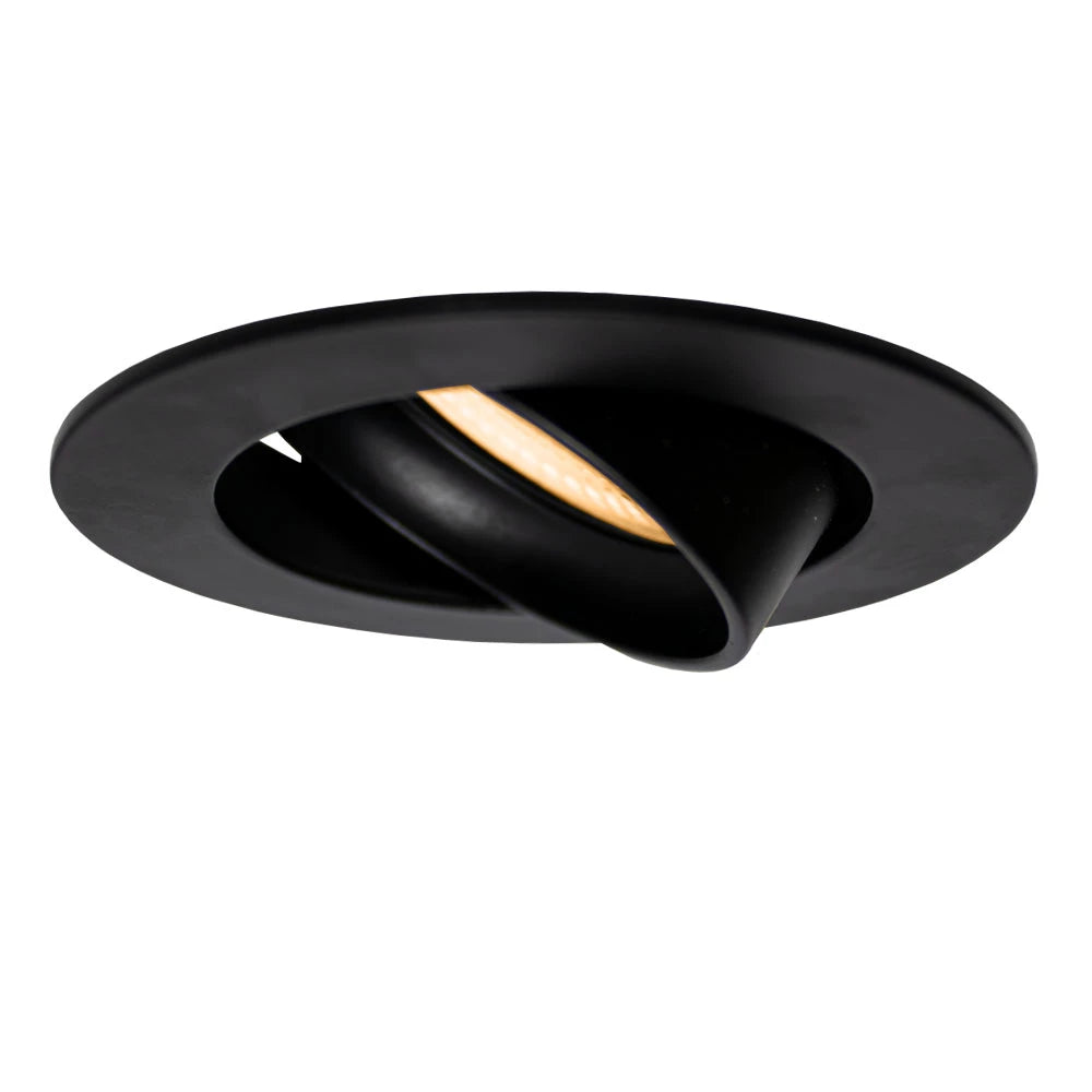 LED ondiepe Inbouwspot 6 Watt | Dimbaar | 68mm | kantelbaar | zwart | CCT