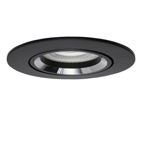 LED ondiepe Inbouwspot 6 Watt | Dimbaar | 70mm | kantelbaar | zwart - zilver