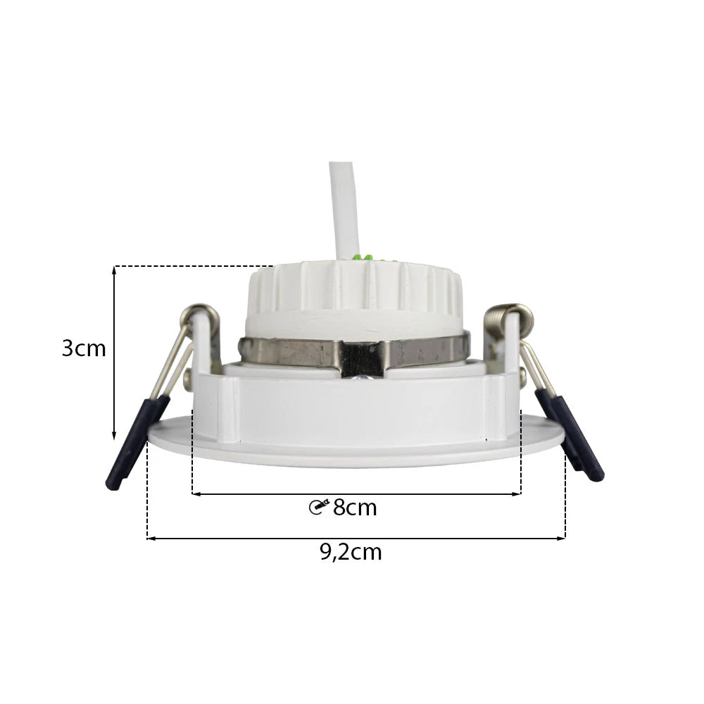 LED ondiepe Inbouwspot 6 Watt | Dimbaar | 70mm | Wit | CCT