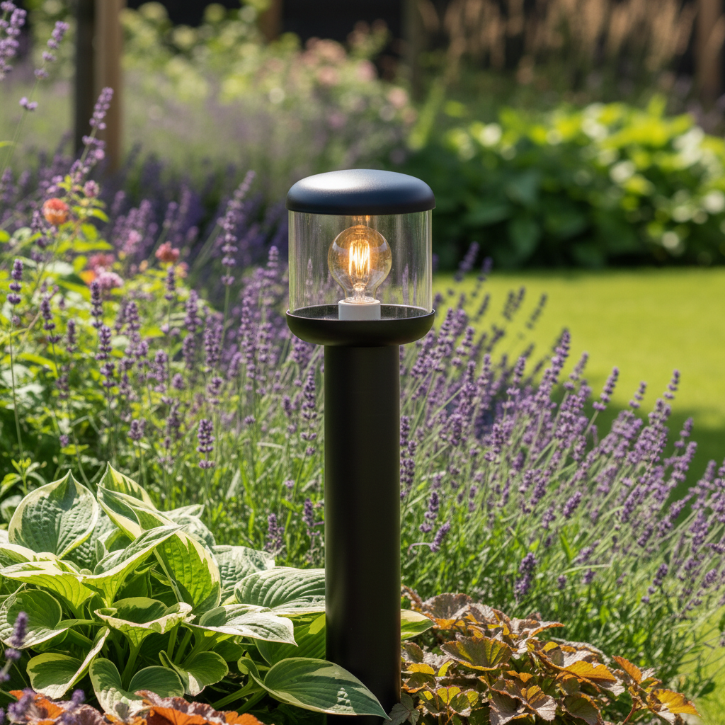 Staande buitenlamp 75cm | E27 | Frina | Zwart | Dimbaar