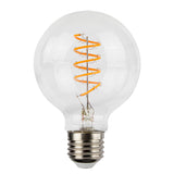 LED Filament Globe lamp spiraal | 80mm | 4 Watt | Dimbaar | 2200K - Voorkant