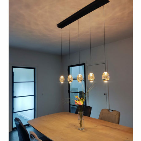 High light | Hanglamp | Amber | Golden Egg | 5 lichts | 108 cm