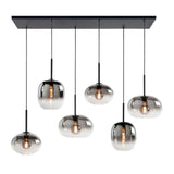 Highlight Bellini 6L-Hanglamp Balk - smoked glas - voorkant gehele hanglamp