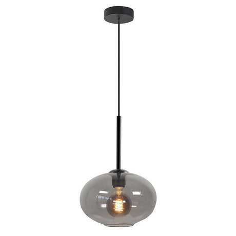 Highlight Glazen lampenkap 26cm Semi smoked glas - hanglamp