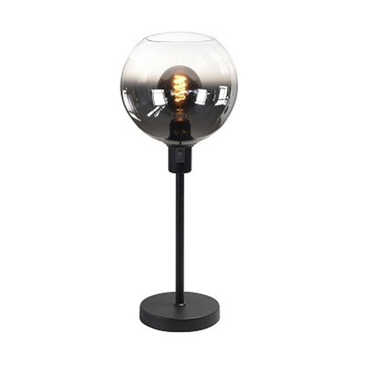 LED tafellamp zwart e27 fitting zonder kap - met smoked kap