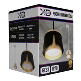 1-fase hanglamp rond Ø100 | Tulip | Zwart/ Goud | GX53 fitting | Doos