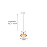 1-fase hanglamp rond Ø100 | Tulip | Wit/ Goud | GX53 fitting | Uit foto | Afmetingen