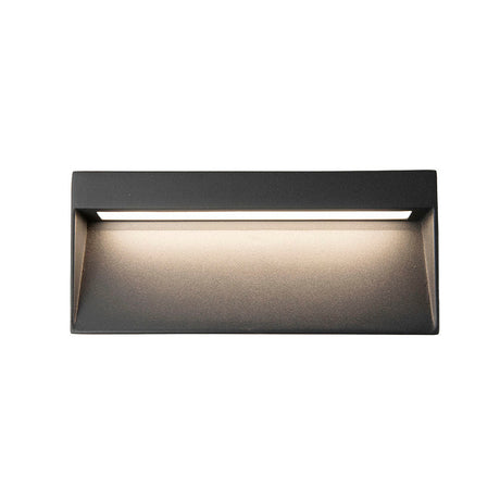 LED Wandlamp buiten 6W-Santiago - IP54 - zwart - 4000K - Naturel wit-voorkant