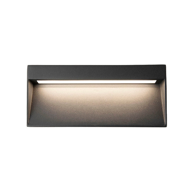 LED Wandlamp buiten 6W-Santiago - IP54 - zwart - 4000K - Naturel wit-voorkant