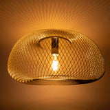 Industriële plafondlamp metaal - E27 fitting - 50cm - Goud - sfeerfoto