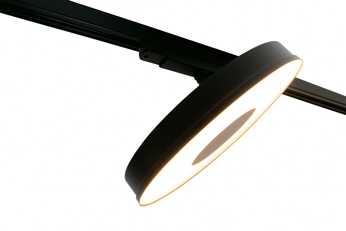 3 Fase Railarmatuur UFO | GALACTIC | 20-25-30 Wattage-Switch | CCT-Switch | Zwart