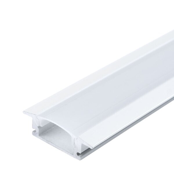 Profiel LED Aluminium 45° - 6x100cm Met Melkachtige Afdekking En Accessoires