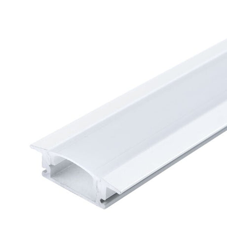 Inbouw profiel voor LED strips - 2 meter - inclusief afdek cover - vooraanzicht