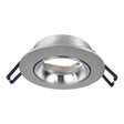 Inbouwspot 80mm - enkel - rond - gebrosteld aluminium