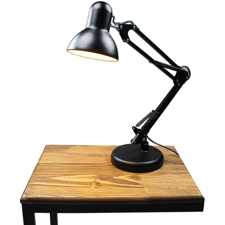 LED Kantelbare Bureaulamp - Industrieel - E27 fitting - met Standaard en Klem