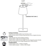 Instructies LED Tafellamp op batterij - oplaadbaar