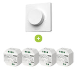 Bundelpakket | 4x Triac draadloze dimmer | 100-240V | Incl. Mi-light afstandsbediening | Wit