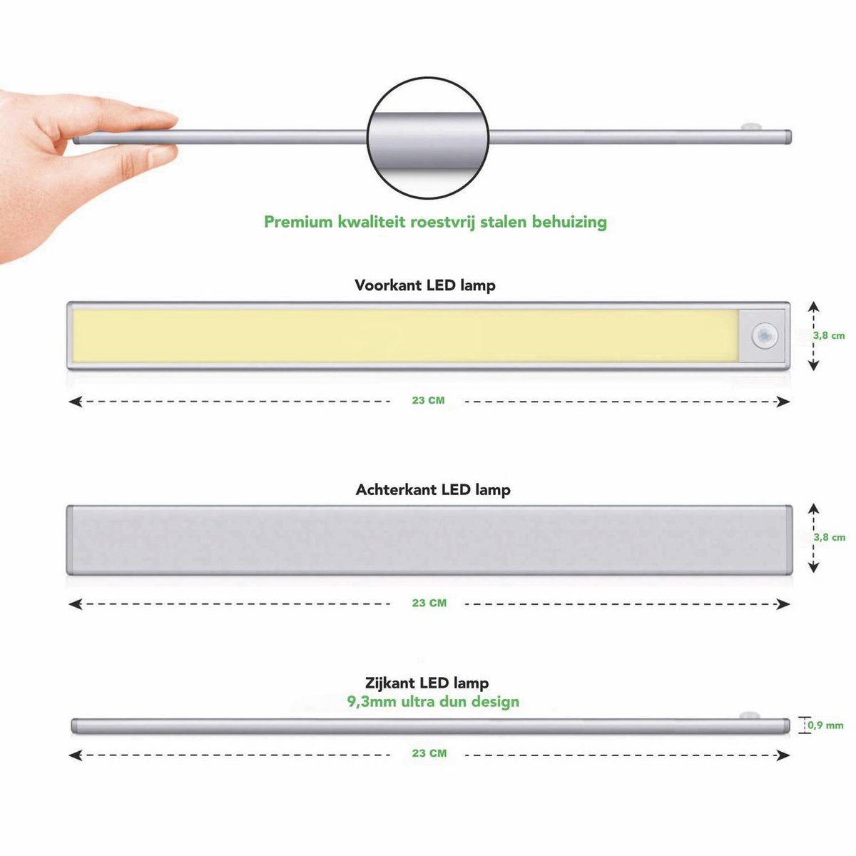 Kastverlichting led strip - wit - design