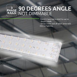 LED spot rail voor 3-fase rails met 90 graden stralingshoek, niet dimbaar, ideaal voor winkels, winkelcentra en woonruimtes; schuinaanzicht van het product tegen een industriële plafondomgeving.