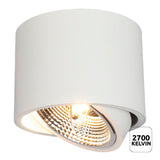 LED Ar111 spot dimbaar 45 graden stralingshoek - witte achterkant - sfeerfoto 4000K naturel wit