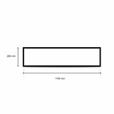 LED Back-Lit Paneel - Zwart - 120x30cm - CCT - Switch - 30 Watt - afmetingen