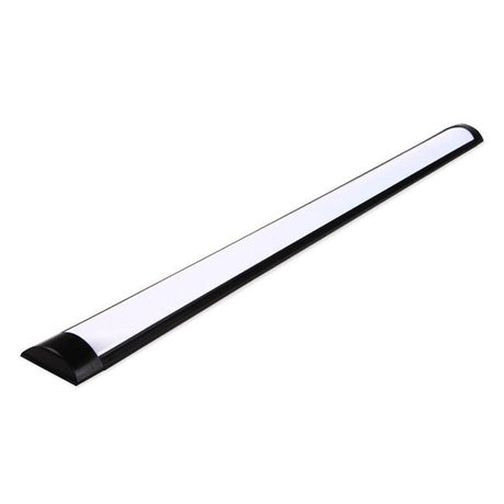 Zwarte batten armatuur 120cm inlcusief lichtbron naturel wit mooi en strak design - armatuur uit