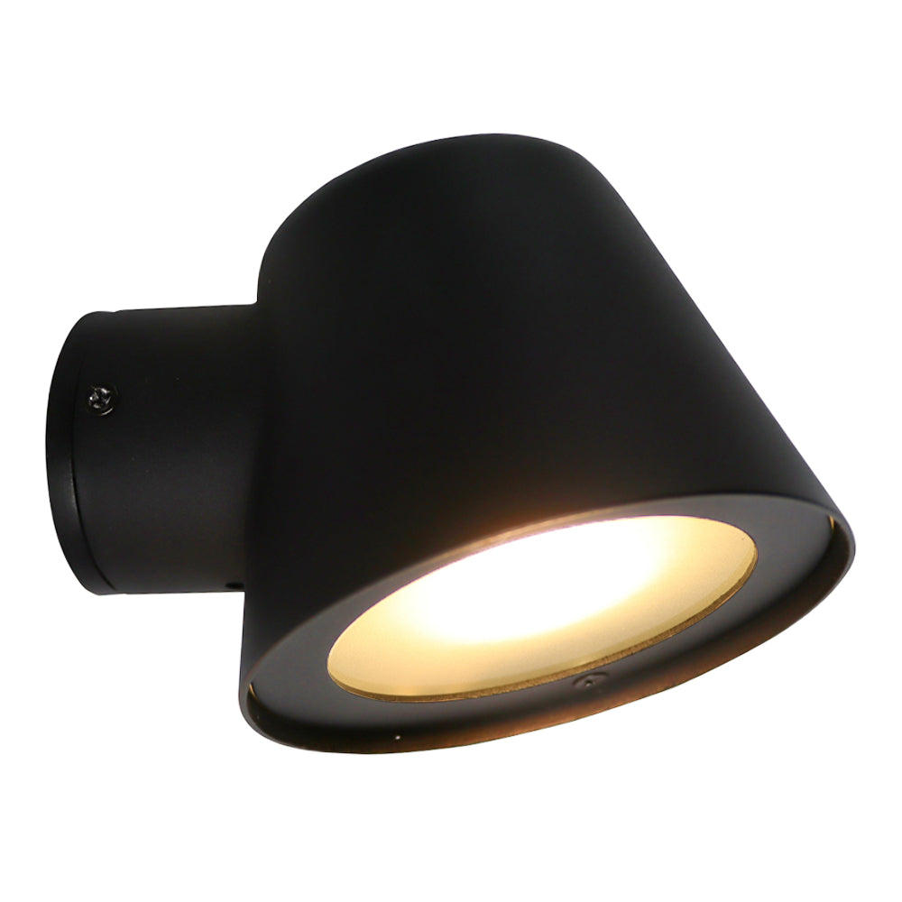 LED Buiten Wandlamp GU10 fitting IP43 Zwart - warm wit licht