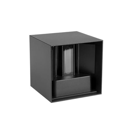 LED Cube Wandlamp - Dimbaar - IP44 - G9 fitting - antraciet - onderaanzicht