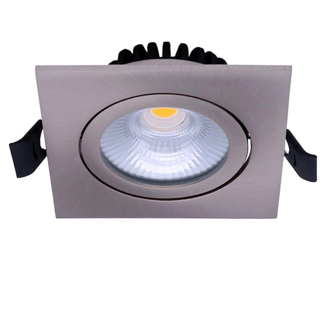 LED Dimbare inbouw spot 6W-Ø75mm-Zilver-2700K warm wit