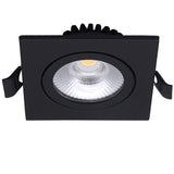 LED Dimbare inbouw spot 6W-Ø75mm-Zwart-2700K warm wit