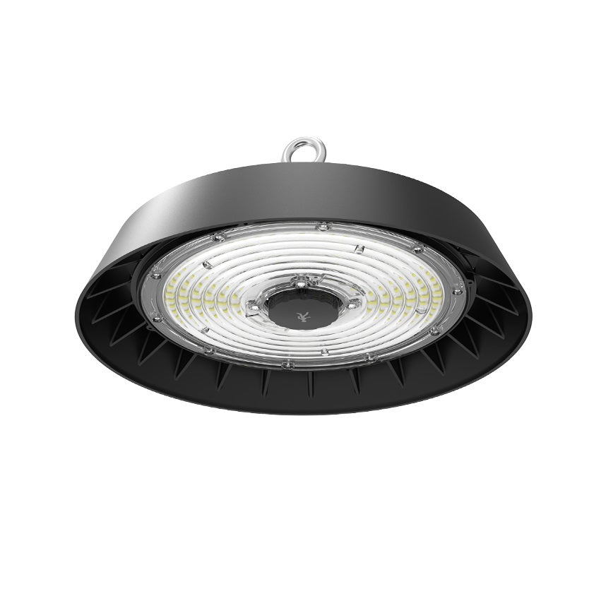 LED High bay 150 watt-170lm.w-DIMBAAR-Met Daglicht- en Bewegingssensor-onderaanzicht