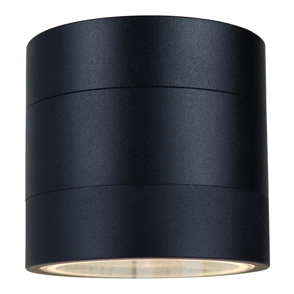 LED Moderne Buiten Wandlamp Round G9 IP54 Zwart - voorkant