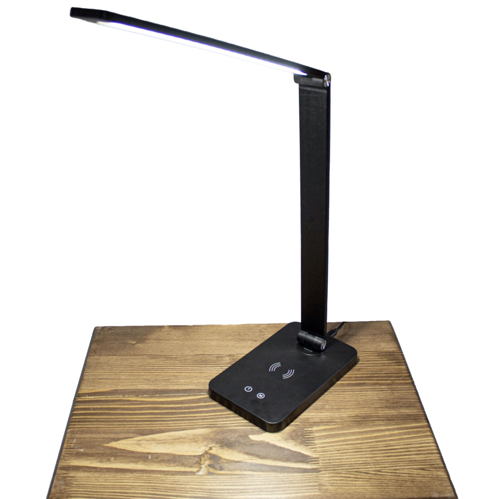 LED Moderne Bureaulamp 7 Watt - Draadloos opladen - Dimbaar - 2700K-6000K | Zwart