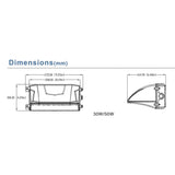 LED Muurlamp - Wallpack 50W | 5000K - Daglicht wit