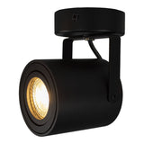 LED Opbouwspot rond kantelbaar en draaibaar - opbouw - zwart - GU10 fitting - zijaanzicht