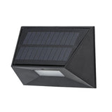 LED solar wandlamp zwart 0,5 Watt 3000K - warm wit - zijaanzicht