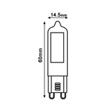 LED Spot G9 | 3,5Watt | 220-240V | 400lm - afmetingen