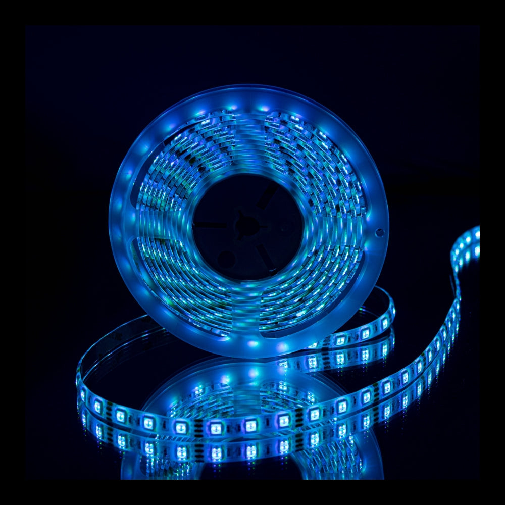 LED Strip RGB - 5 meter rol - compleet - dimbaar - inclusief afstandbediening en adapter - Blauw