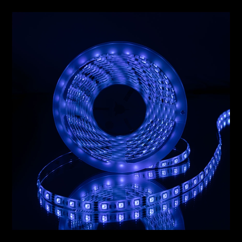 LED Strip RGB - 5 meter rol - compleet - dimbaar - inclusief afstandbediening en adapter - purple